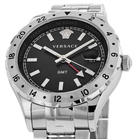 Versace Hellenyium GMT Black Dial Men's Watch 